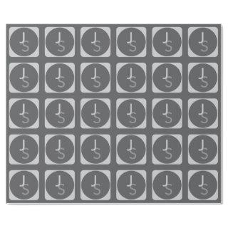 Modern Overlapping Monogrammed Initials | Gray