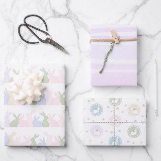 Modern Pastel Easter Bunny Spring Watercolor  Sheets
