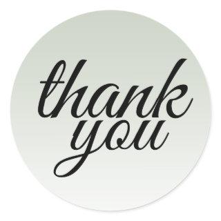 Modern Pastel Green Thank You Classic Round Sticker