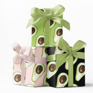 Modern Pastel Pink And Green Avocado Pattern  Sheets
