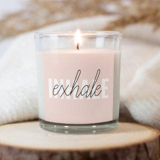 Modern Pastel Pink Inhale Exhale Quote Square Sticker