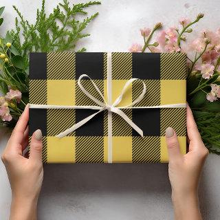 Modern Pastel Yellow Buffalo Plaid Easter