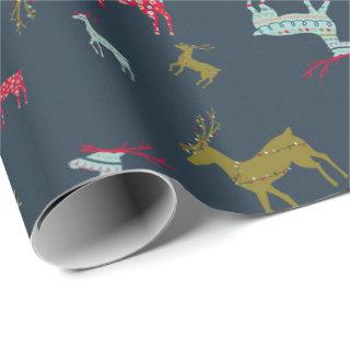 Modern Patterned Reindeer Christmas and Holiday