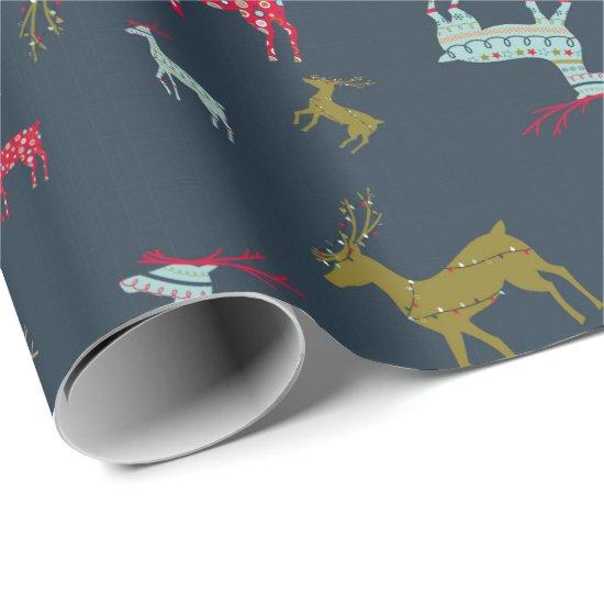 Modern Patterned Reindeer Christmas and Holiday