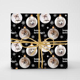 Modern Pet Photo Ornaments Custom Christmas Wrap