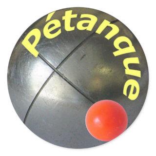 Modern Petanque design ball Classic Round Sticker