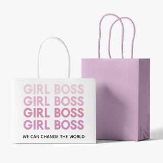 Modern Pink Girl Boss Best Girly Gift Large Gift Bag