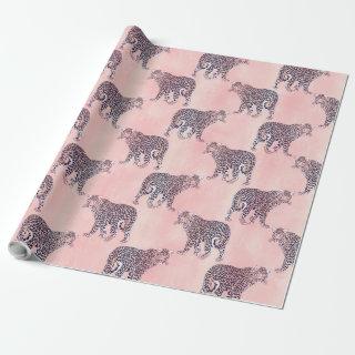 Modern Pink Leopard Animal Pattern
