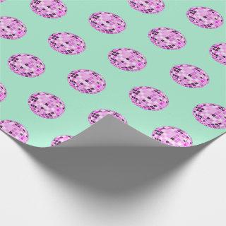 Modern Pink Purple Disco Ball Pattern Magic Mint