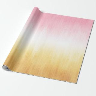 Modern Pink Yellow Brushstrokes Ombre