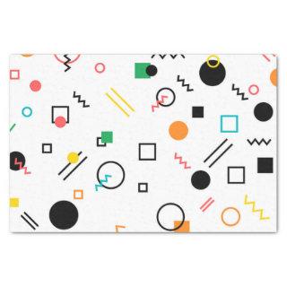 Modern, playful, cool, trendy, Memphis geometric Tissue Paper