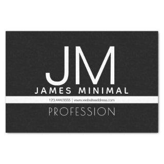 Modern Professional Minimal Design | Black & White Tissue Paper