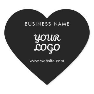 Modern Promotional Logo & Text | Editable Color Heart Sticker