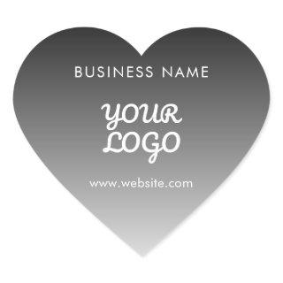 Modern Promotional Logo & Text | Editable Color Heart Sticker