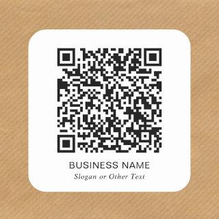 Modern QR Code Promotional Square Sticker