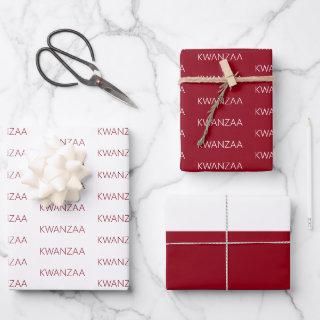 Modern red and white Kwanzaa  Sheets