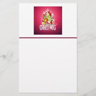 Modern Red Christmas Graphic Illustration Stationery