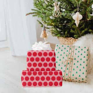 Modern Red Polka Dots Christmas