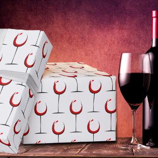 Modern Red Wine Glass Pattern Gift