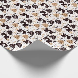 Modern Scandinavian Christmas Squirell Pattern