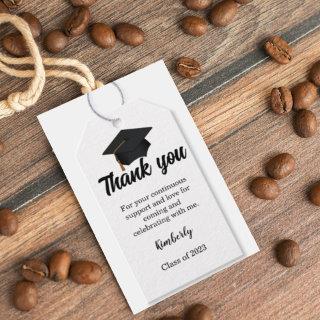 Modern  script thank you Graduation party Gift Gift Tags