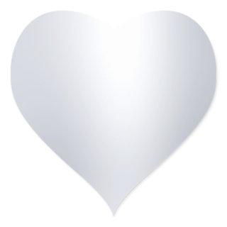 Modern Silver Look Blank Template Glamorous Chic Heart Sticker