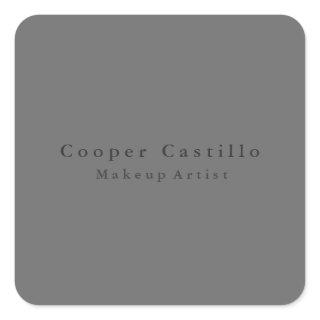 Modern Simple Dim Grey Professional Modern Square Sticker