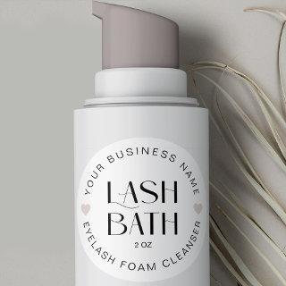 Modern Simple Lash Bath Faux Extensions Shampoo Classic Round Sticker