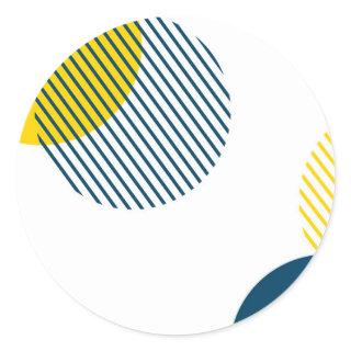 Modern, simple, minimal, trendy urban abstract art classic round sticker