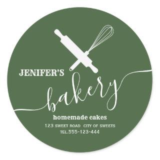 Modern simple Professional rolling pin whisk Class Classic Round Sticker