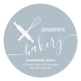 Modern simple Professional rolling pin whisk Classic Round Sticker