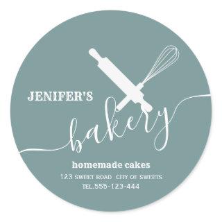 Modern simple Professional rolling pin whisk Classic Round Sticker