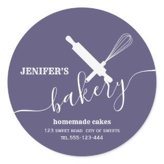 Modern simple Professional rolling pin whisk Classic Round Sticker