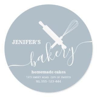 Modern simple Professional rolling pin whisk Classic Round Sticker