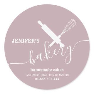 Modern simple Professional rolling pin whisk Classic Round Sticker