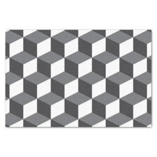Modern, simple, urban architectural cubes pattern tissue paper