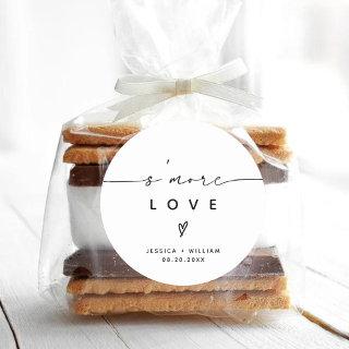 Modern S'mores Wedding Party Favor Kit Classic Rou Classic Round Sticker