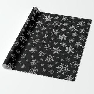 Modern Snowflake 2 -Black & Silver Grey