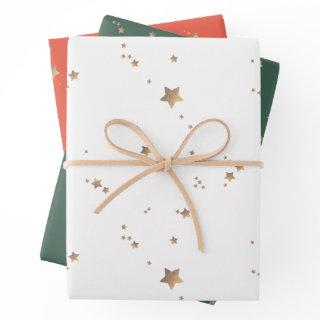 Modern Star Cherry Green White Christmas Happy  Sheets