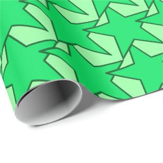 Modern Star Geometric - emerald and mint green