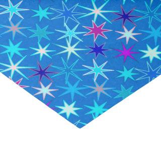 Modern Starburst Print, Deep Cerulean Blue Tissue Paper