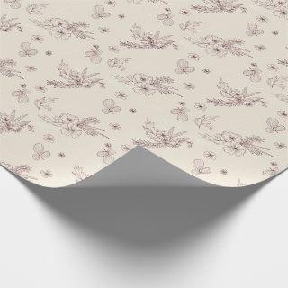 Modern Stencil Creme Floral