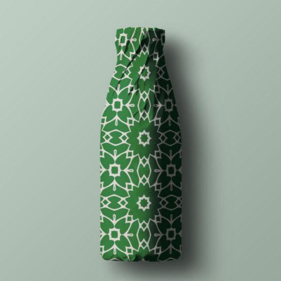 Modern Stylish White And Green Geometric Pattern Tissue Paper
