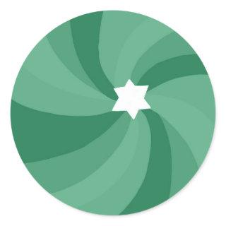 Modern Swirl Star of David Bar Bar Mitzvah Custom Classic Round Sticker