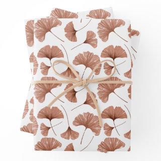 Modern Terracotta Ginkgo foliage   Sheets