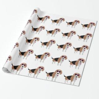Modern tri-color beagle dog