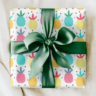 Modern Tropical Pineapples Colorful Summer Girly