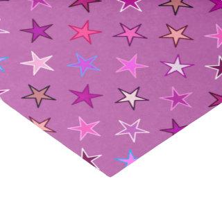 Modern Twinkling Stars, Violet, Plum and Pink Tissue Paper