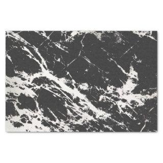 Modern Unique Black White Marble Stone Pattern Tissue Paper