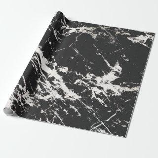 Modern Unique Black White Marble Stone Pattern